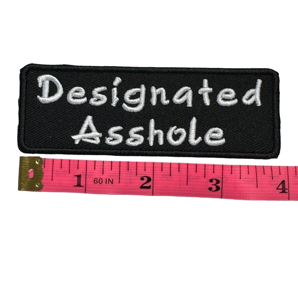 Designated Asshole Embroidered Patch - Picture 3 of 4